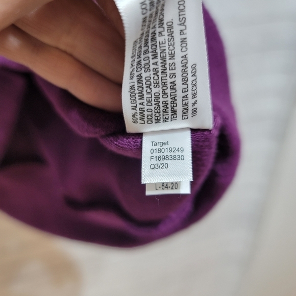 A NEW DAY RUFFLE SLEEVE PURPLE SWEATER, SZ XXL - Picture 5 of 9